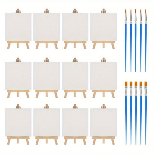 12pcs mini canvas art boards - 12pcs,