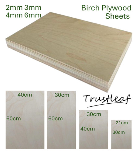 Birch ply plywood boards - plywood, 2mm