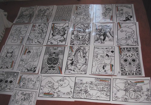 Velvet art colouring boards - velvet,