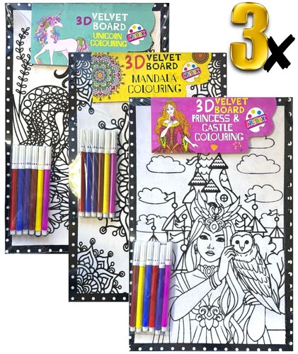 Velvet art colouring - velvet, 3d
