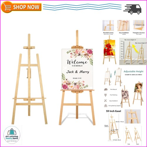 Wooden easel stand - easel, inch
