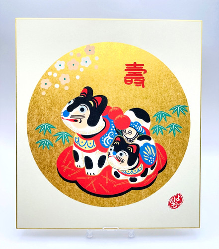 Japanese shikishi art - japanese, board