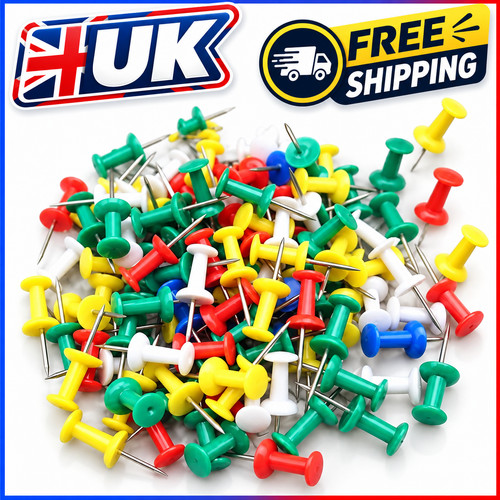 100 colours push pins art - pins,