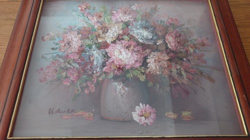 Framed floral still life