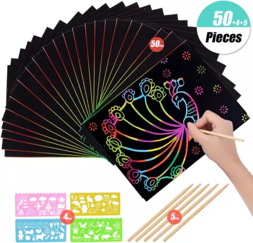 Sheets scratch art black - sheets,